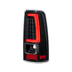 Black LED Tail Lights For 2003-2006 Chevy Silverado GMC Sierra 1500 2500HD 3500 (Not For Stepside Bed Models) LH+RH