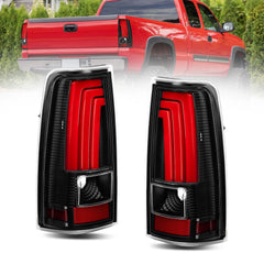 LED Tail Light Assembly Rear Lamps For 2003-2006 Chevy Silverado 1500 2500 HD, 2004-2006 3500 (Not For Stepside Models) LH+RH