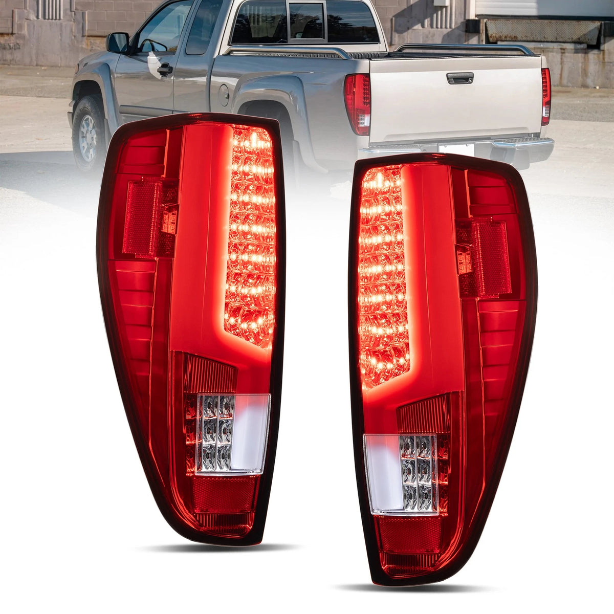 Red Rear Tail Lights For 2004-2012 Chevy Colorado GMC Canyon 2007-2008 Isuzu i-290i LH+RH