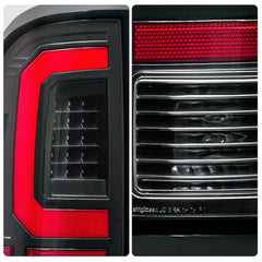 Black LED Tail Lights For 2008-2016 Ford F250 F350 F450 F550 Super Duty w/Brake Lamps LH+RH