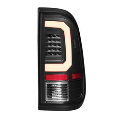 Black LED Tail Lights For 2008-2016 Ford F250 F350 F450 F550 Super Duty w/Bulbs
