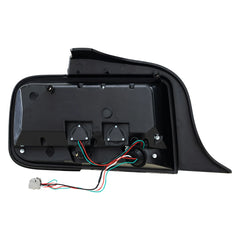 Black Sequential Tail Lights For 2005-2009 Ford Mustang w/LED Tube Signal Brake Lamps LH+RH