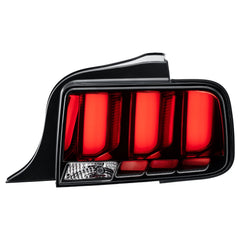 Black Sequential Tail Lights For 2005-2009 Ford Mustang w/LED Tube Signal Brake Lamps LH+RH