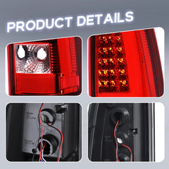 Red Tail Lights w/ Brake Lights For 2003-2006 Chevy Silverado GMC Sierra (Not For Stepside Bed Models) LH+RH