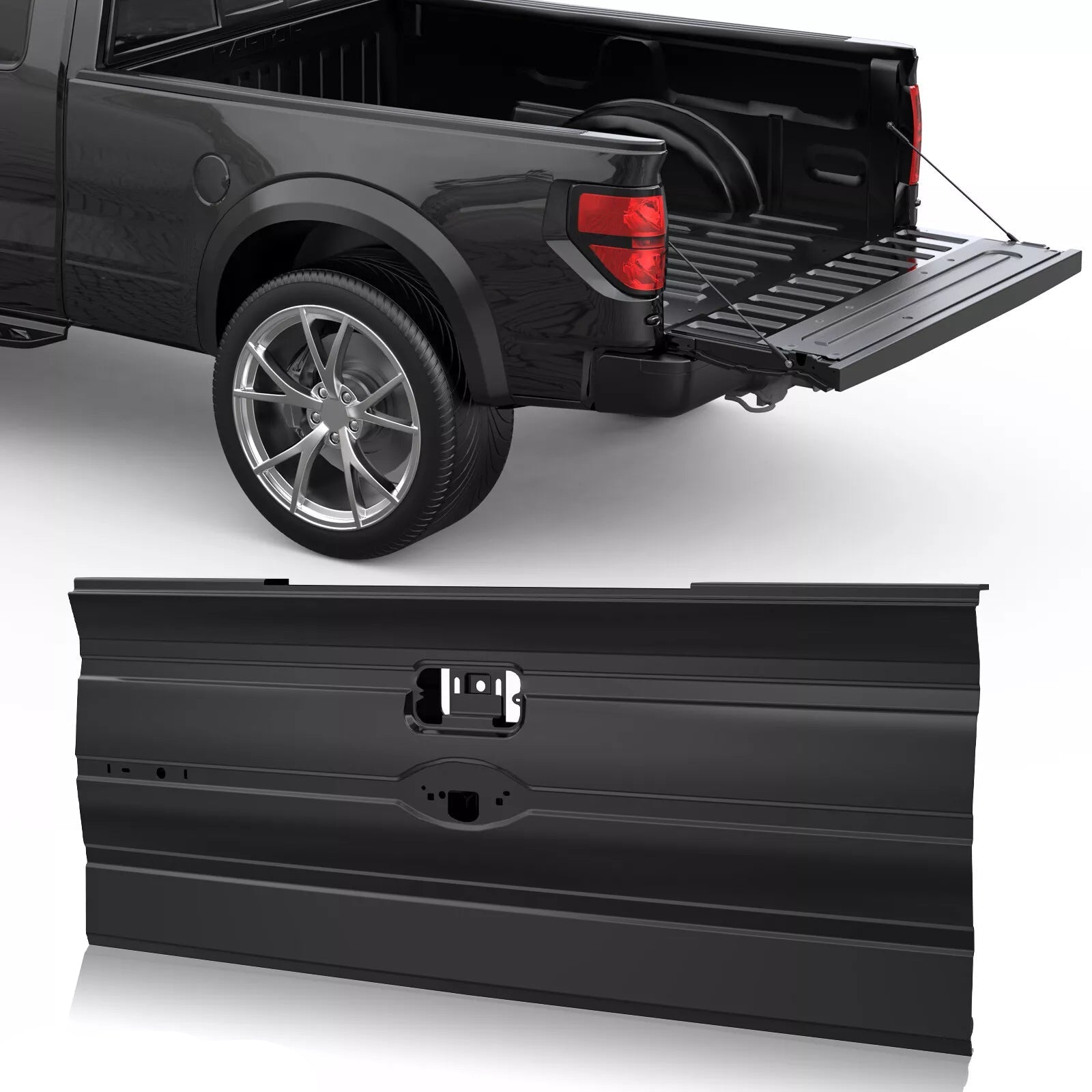 F150 Raptor With Shell Rear Black Steel Tailgate Shell For 2009-2014 Ford F150 Pickup SVT Rap ...