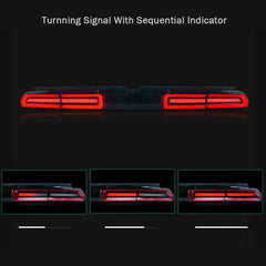 Smoked LED Tail Lights For 2008-2014 Dodge Challenger w/ Dynamic Turn Light LH+RH