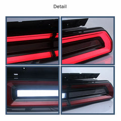 Smoked LED Tail Lights For 2008-2014 Dodge Challenger w/ Dynamic Turn Light LH+RH