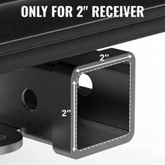 8" Adjustable Aluminium Trailer Tow Hitch with 2" Receiver 2" & 2-5/16" Dual Ball Mount, 12500 LBS GTW For Most Truck & SUV