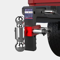 8" Adjustable Aluminium Trailer Tow Hitch with 2" Receiver 2" & 2-5/16" Dual Ball Mount, 12500 LBS GTW For Most Truck & SUV