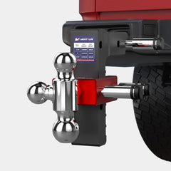 8" Adjustable Aluminium Trailer Tow Hitch with 2.5" Receiver 1-7/8", 2" & 2-5/16" Tri-Ball Mount, 18500 LBS GTW For Most Truck & SUV