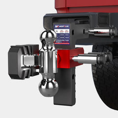 8" Adjustable Aluminium Trailer Tow Hitch with 2" Receiver 2" & 2-5/16" Dual Ball Mount, Tow Shackle, 8000-12500 LBS GTW For Most Truck & SUV