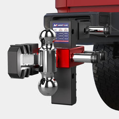 8" Adjustable Aluminium Trailer Tow Hitch with 2.5" Receiver 2" & 2-5/16" Dual Ball Mount, Tow Shackle, 18500 LBS GTW, Tow Shackle For Most Truck & SUV