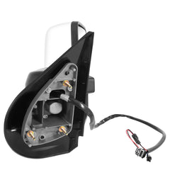 White Painted Power Heated Tow Mirrors For 2008-2013 Chevy Silverado 1500 2500HD 3500 w/ White Running Lights, Switchback Signal (Set of 2)