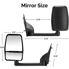 Manual Folding Tow Mirrors For 2003-2017 Chevy Express GMC Savana Side View