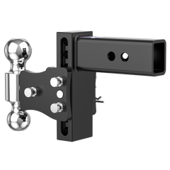 6" Adjustable Trailer Tow Hitch with 2.5" Receiver 2" & 2-5/16" Dual Ball Mount, 8000-15000 LBS GTW For Most Truck & SUV