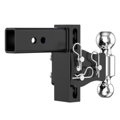 6" Adjustable Trailer Tow Hitch with 2.5" Receiver 2" & 2-5/16" Dual Ball Mount, 8000-15000 LBS GTW For Most Truck & SUV