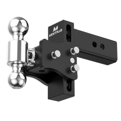 6" Adjustable Trailer Tow Hitch with 2.5" Receiver 2" & 2-5/16" Dual Ball Mount, 8000-15000 LBS GTW For Most Truck & SUV