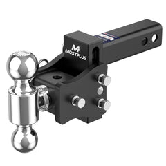 4" Adjustable Trailer Tow Hitch with 2" Receiver 2" & 2-5/16" Dual Ball Mount, 8000-20000 LBS GTW For Most Truck & SUV