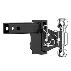 4" Adjustable Trailer Tow Hitch with 2" Receiver 2" & 2-5/16" Dual Ball Mount, 8000-20000 LBS GTW For Most Truck & SUV