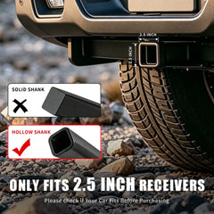 4" Adjustable Trailer Tow Hitch with 2.5" Receiver 1-7/8", 2" & 2-5/16" Tri-Ball Mount, 20000 LBS GTW For Most Truck & SUV