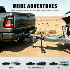 8" Adjustable Trailer Tow Hitch with 2.5" Receiver 2" & 2-5/16" Dual Ball Mount, 18500 LBS GTW For Most Truck & SUV