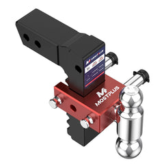 8" Adjustable Trailer Tow Hitch with 2.5" Receiver 2" & 2-5/16" Dual Ball Mount, 18500 LBS GTW For Most Truck & SUV