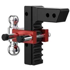 8" Adjustable Trailer Tow Hitch with 2.5" Receiver 2" & 2-5/16" Dual Ball Mount, 18500 LBS GTW For Most Truck & SUV