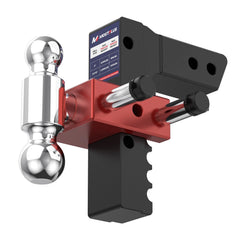 8" Adjustable Trailer Tow Hitch with 2.5" Receiver 2" & 2-5/16" Dual Ball Mount, 18500 LBS GTW For Most Truck & SUV