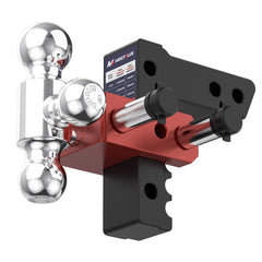 6" Adjustable Trailer Tow Hitch with 2" Receiver 1-7/8", 2" & 2-5/16" Tri-Ball Mount, 12500 LBS GTW For Most Truck & SUV