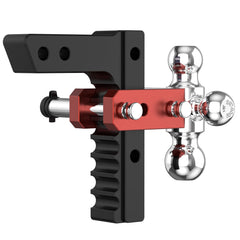 8" Adjustable Trailer Tow Hitch with 2" Receiver 1-7/8", 2" & 2-5/16" Tri-Ball Mount, 12500 LBS GTW For Most Truck & SUV