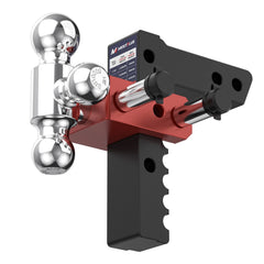 8" Adjustable Trailer Tow Hitch with 2" Receiver 1-7/8", 2" & 2-5/16" Tri-Ball Mount, 12500 LBS GTW For Most Truck & SUV