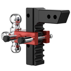 8" Adjustable Trailer Tow Hitch with 2.5" Receiver 2" & 2-5/16" Tri-Ball Mount, 18500 LBS GTW For Most Truck & SUV