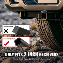 6" Adjustable Trailer Tow Hitch with 2" Receiver 2" & 2-5/16" Dual Ball Mount, Tow Shackle, 12500 LBS GTW For Most Truck & SUV
