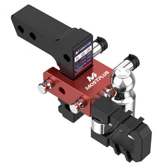 6" Adjustable Trailer Tow Hitch with 2" Receiver 2" & 2-5/16" Dual Ball Mount, Tow Shackle, 12500 LBS GTW For Most Truck & SUV