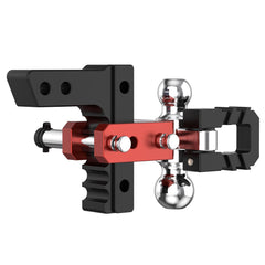 6" Adjustable Trailer Tow Hitch with 2" Receiver 2" & 2-5/16" Dual Ball Mount, Tow Shackle, 12500 LBS GTW For Most Truck & SUV