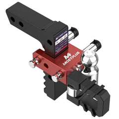 8" Adjustable Trailer Tow Hitch with 2" Receiver 2" & 2-5/16" Dual Ball Mount, 8000-12500 LBS GTW For Most Truck & SUV
