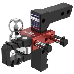 8" Adjustable Trailer Tow Hitch with 2" Receiver 2" & 2-5/16" Dual Ball Mount, 8000-12500 LBS GTW For Most Truck & SUV