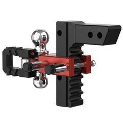 8" Adjustable Trailer Tow Hitch with 2.5" Receiver 2" & 2-5/16" Dual Ball Mount, 18500 LBS GTW For Most Truck & SUV