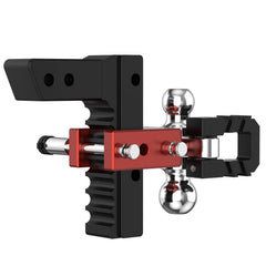 8" Adjustable Trailer Tow Hitch with 2.5" Receiver 2" & 2-5/16" Dual Ball Mount, 18500 LBS GTW For Most Truck & SUV
