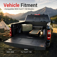 5.5FT Truck Bed Mat For 2023-2026 Ford F-150 & Lightning, All-Weather Heavy Duty Rubber Truck Bed Liner