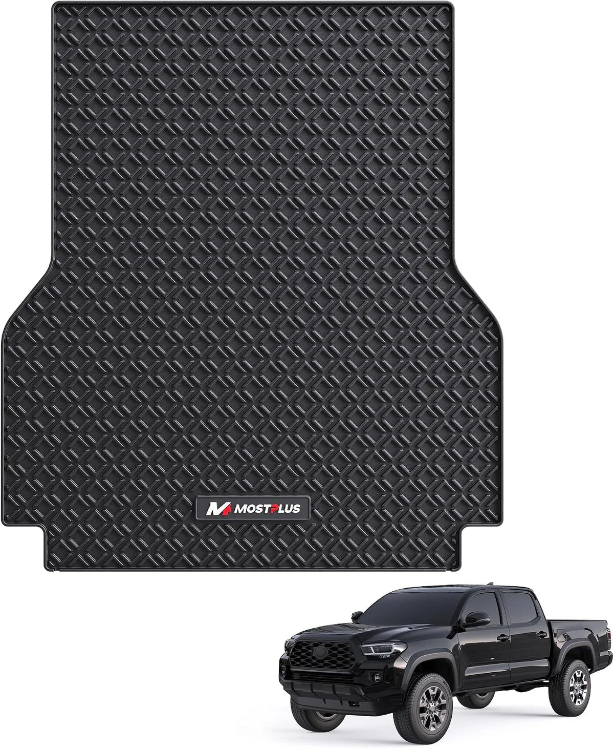 5FT Truck Bed Mat For 2005-2023 Toyota Tacoma (Not Fit Drop-in Liners), All-Weather Heavy Duty Unique Pattern Design Rubber Truck Bed Liner