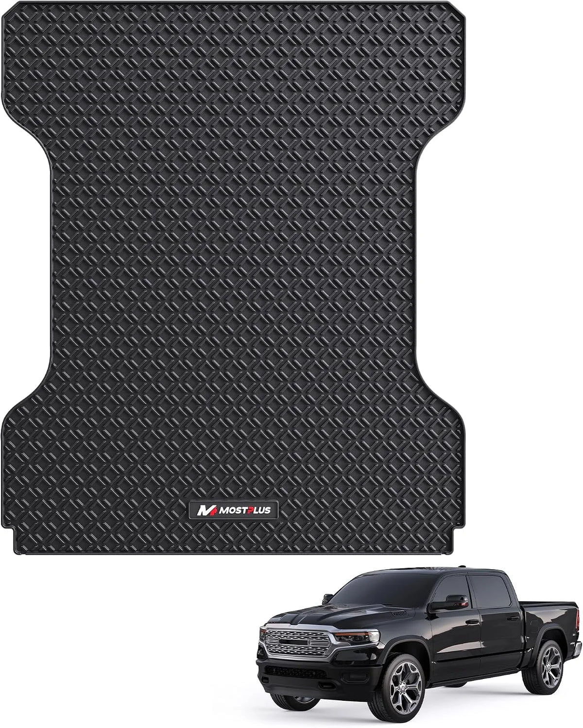 6.5FT Truck Bed Mat For 2002-2026 Dodge Ram 1500/2500/3500, All-Weather Heavy Duty, Unique Pattern Design Rubber Truck Bed Liner