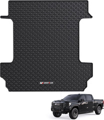 5.8FT Truck Bed Mat For 2019-2026 Chevrolet Silverado/GMC Sierra 1500 (Not Fit Optional CarbonPro Bed), All-Weather Heavy Duty Unique Pattern Design Rubber Truck Bed Liner