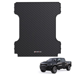 6.4FT All-Weather Odorless Truck Bed Mat For 2019-2026 Ram 1500 Big Horn, Heavy Duty Synthetic Latex Unique Pattern Design Rubber Truck Bed Liner (For Quad Cab)