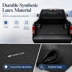 6.4FT All-Weather Odorless Truck Bed Mat For 2019-2026 Ram 1500 Big Horn, Heavy Duty Synthetic Latex Unique Pattern Design Rubber Truck Bed Liner (For Quad Cab)