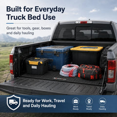 6.4FT All-Weather Odorless Truck Bed Mat For 2019-2026 Ram 1500 Big Horn, Heavy Duty Synthetic Latex Unique Pattern Design Rubber Truck Bed Liner (For Quad Cab)