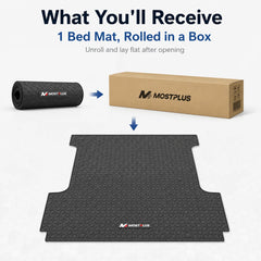 6.4FT All-Weather Odorless Truck Bed Mat For 2019-2026 Ram 1500 Big Horn, Heavy Duty Synthetic Latex Unique Pattern Design Rubber Truck Bed Liner (For Quad Cab)