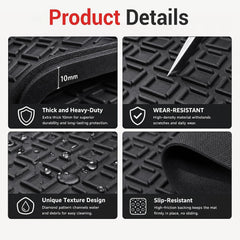 4.5FT All-Weather Odorless Truck Bed Mat For 2022-2026 Ford Maverick Hybrid Spray & Naked,  Heavy Duty Synthetic Latex Unique Pattern Design Rubber Truck Bed Liner (For SuperCrew Cab)