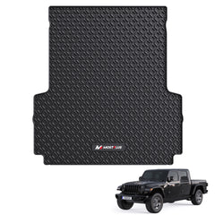 5FT Truck Bed Mat For 2020-2026 Jeep Gladiator Overland 4X4, All-Weather Heavy Duty Unique Pattern Design Rubber Truck Bed Liner