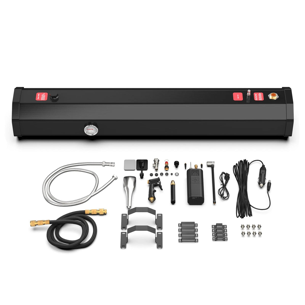8 Gallon 30L Water Tank w/ Temperature PVC Road Shower 304 Stainless Steel For Pick-up Truck